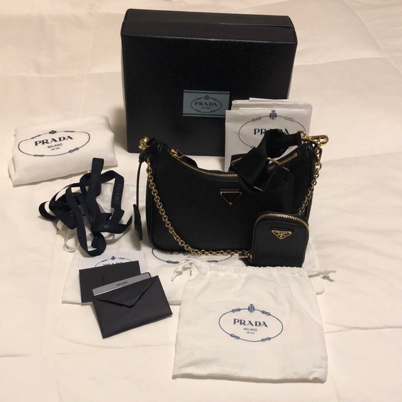 Prada Handbags - Prada Re-edition 2005 Black Saffiano Leather